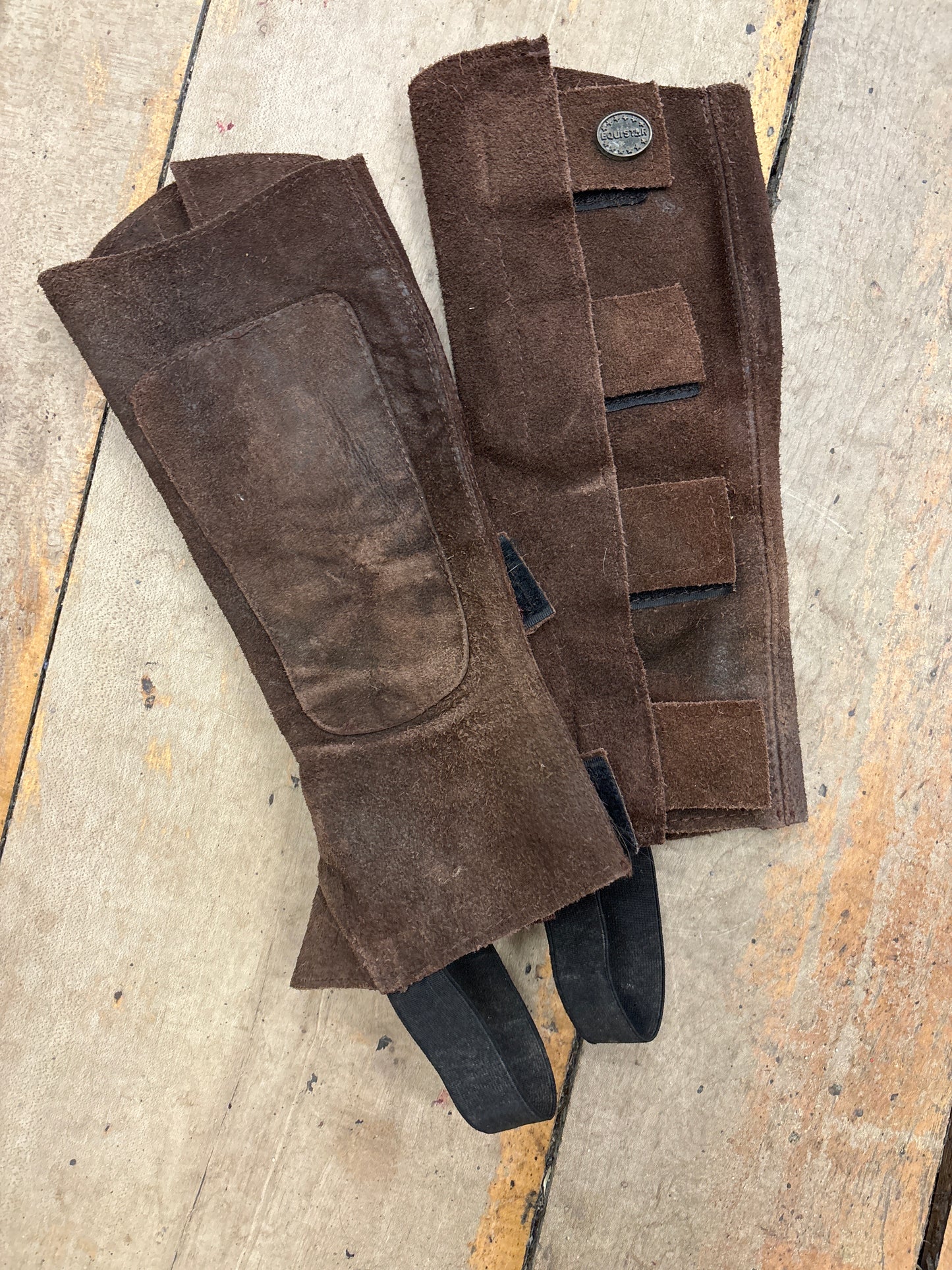 Equistar Suede Half Chaps-Brown-Child (8-10)