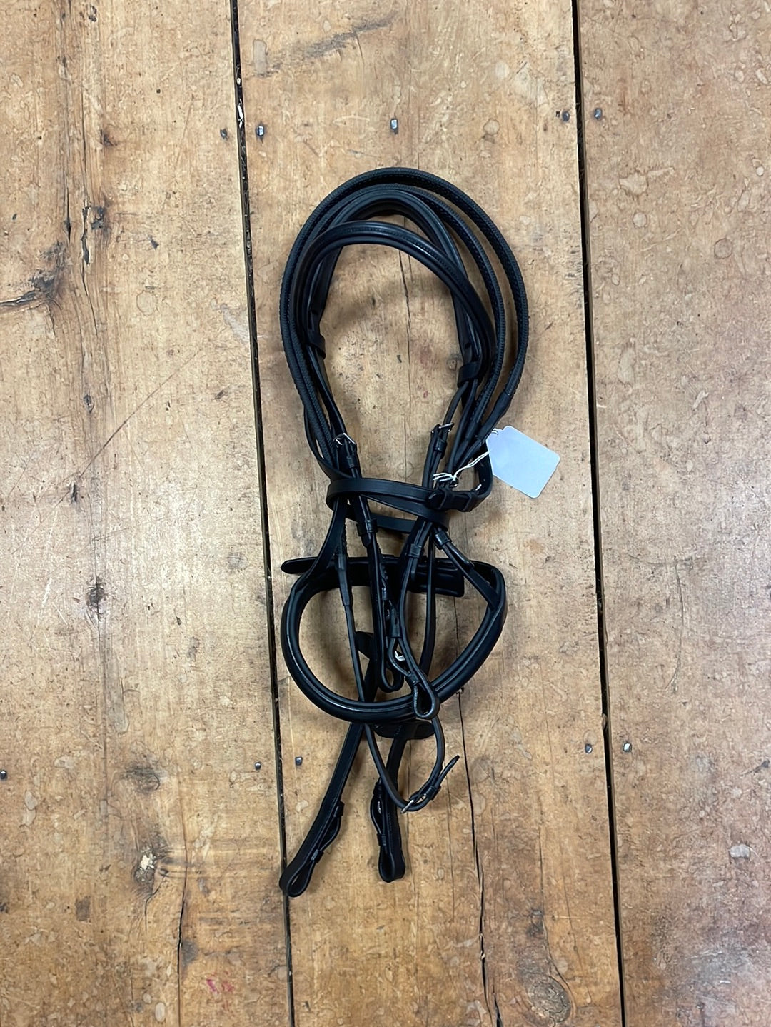 Collegiate Cavesson Bridle-Black-Cob