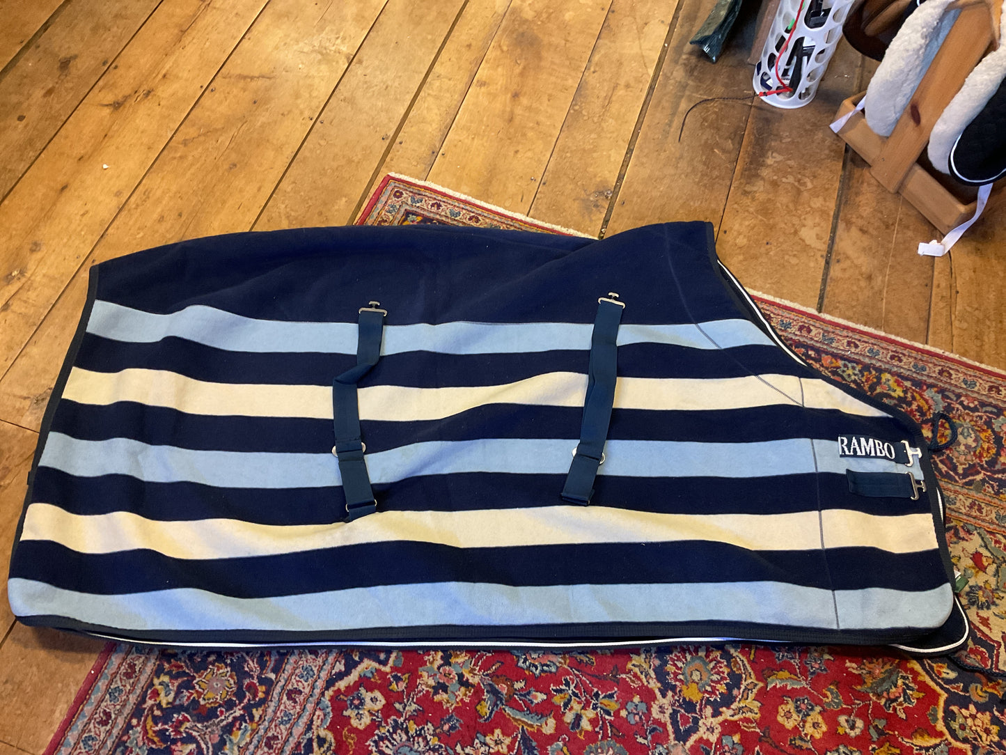 Rambo Deluxe Fleece Cooler- Whitney Stripes