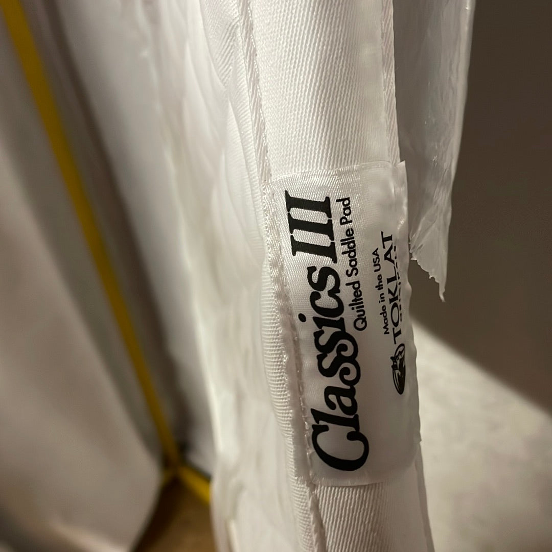 Tapis de dressage Tolkat Classics III-Blanc/Blanc-Régulier