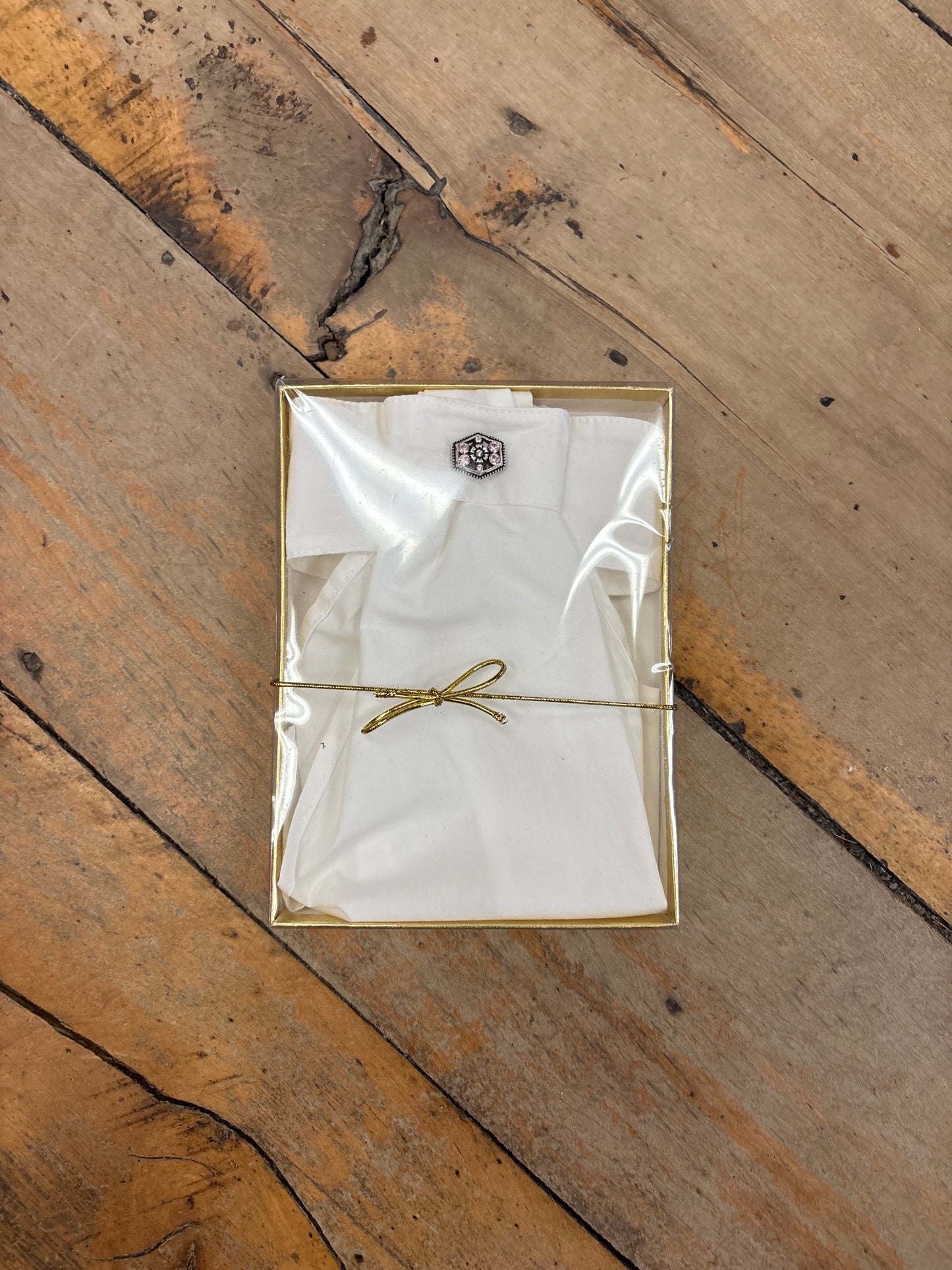 Equilogic Stock Tie with Pin-White-One Size