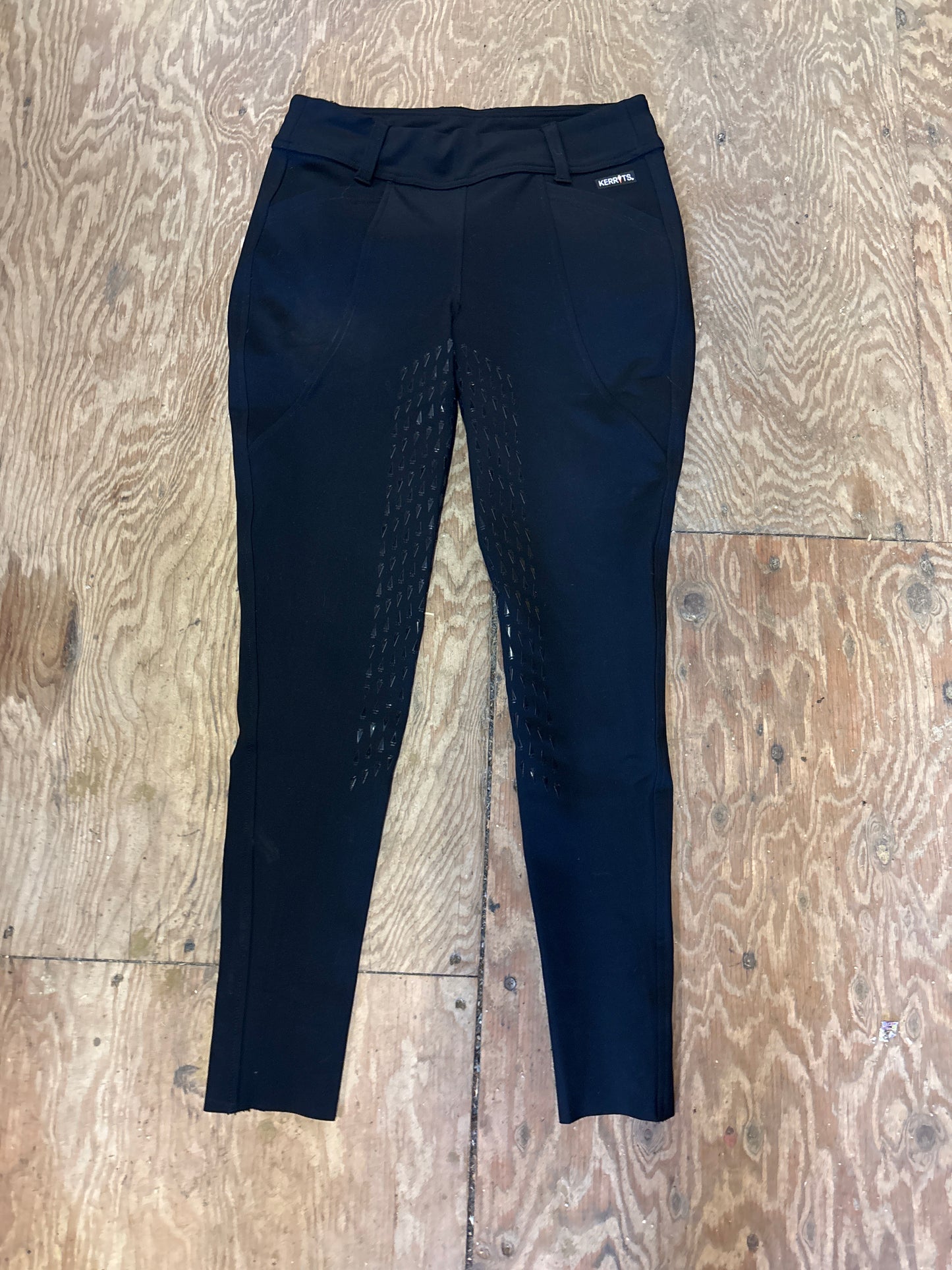 Kerrits Silicone Full Seat Winter Breeches-Black-Medium