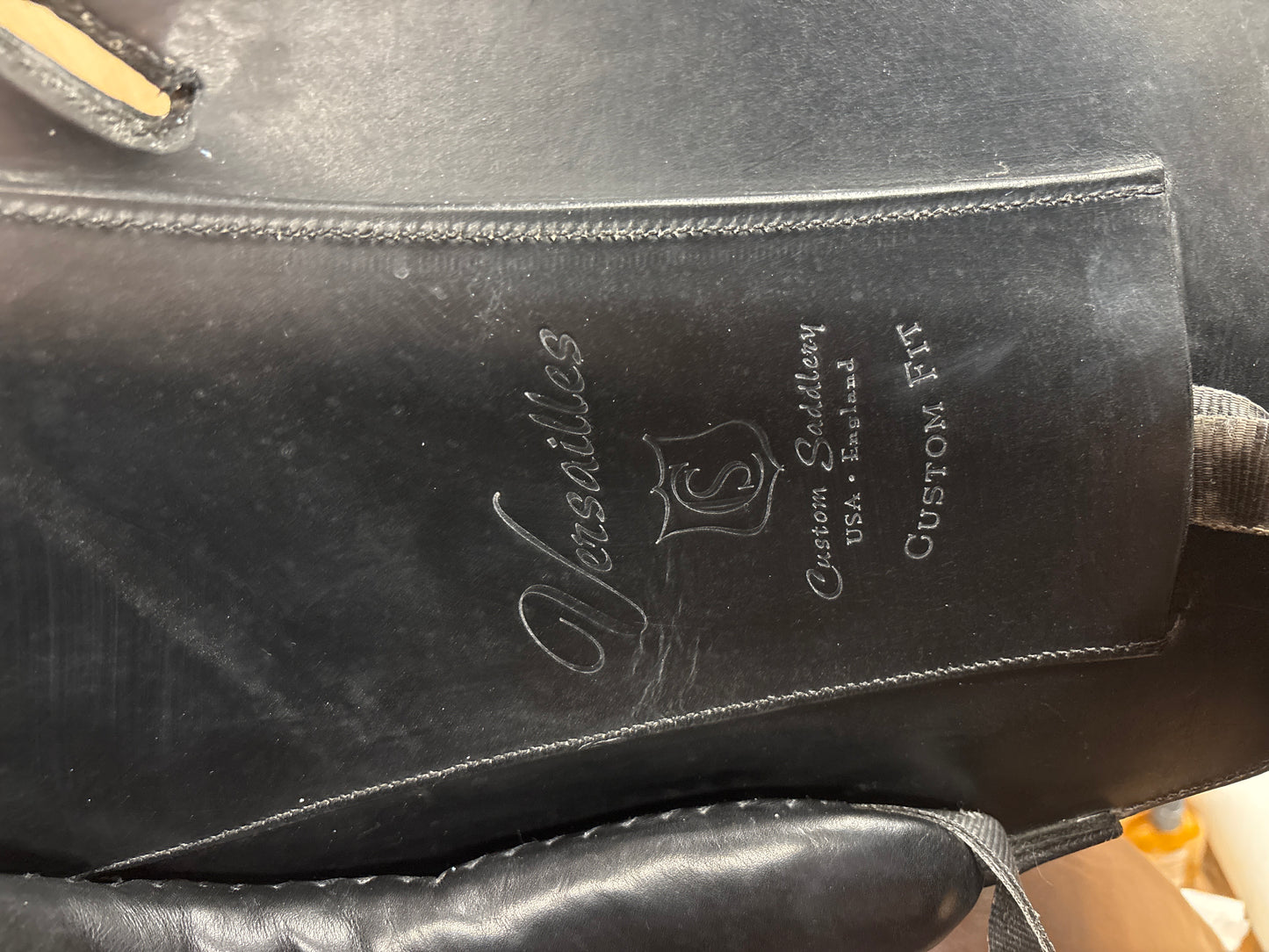 Custom Saddlery Versailles Custom Dressage Saddle-Black-17”-Medium Wide
