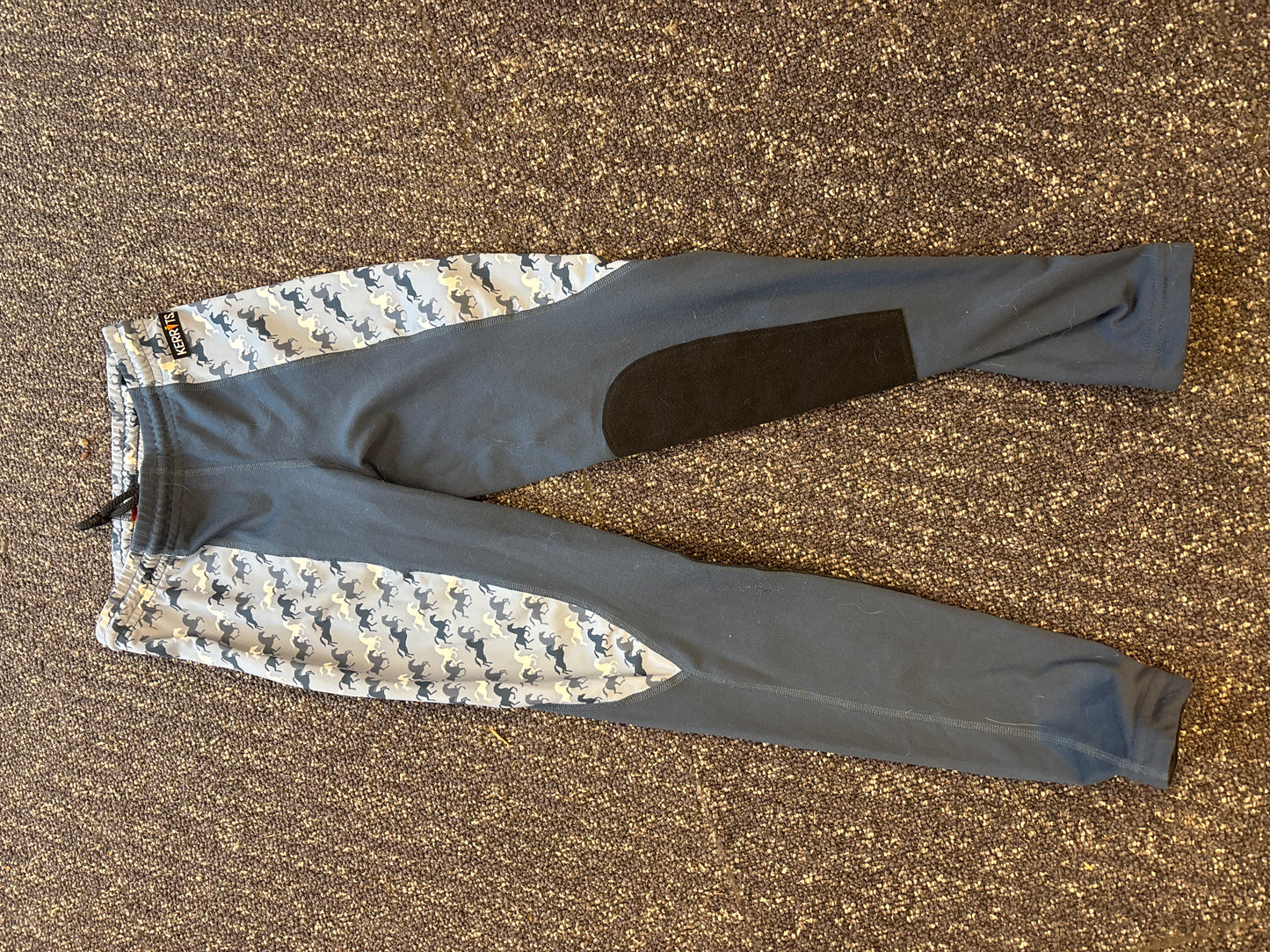 Kerrits Kids Tights-Blue Horses-Medium