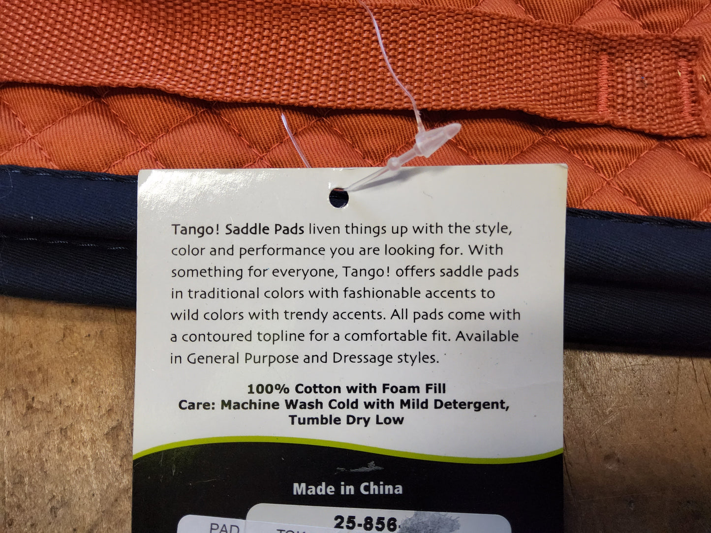 Tango AP Saddle Pad- Orange w/ Navy Trim
