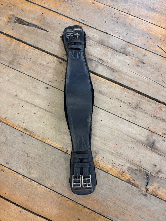 Fleece/Leather Girth-Black-28”