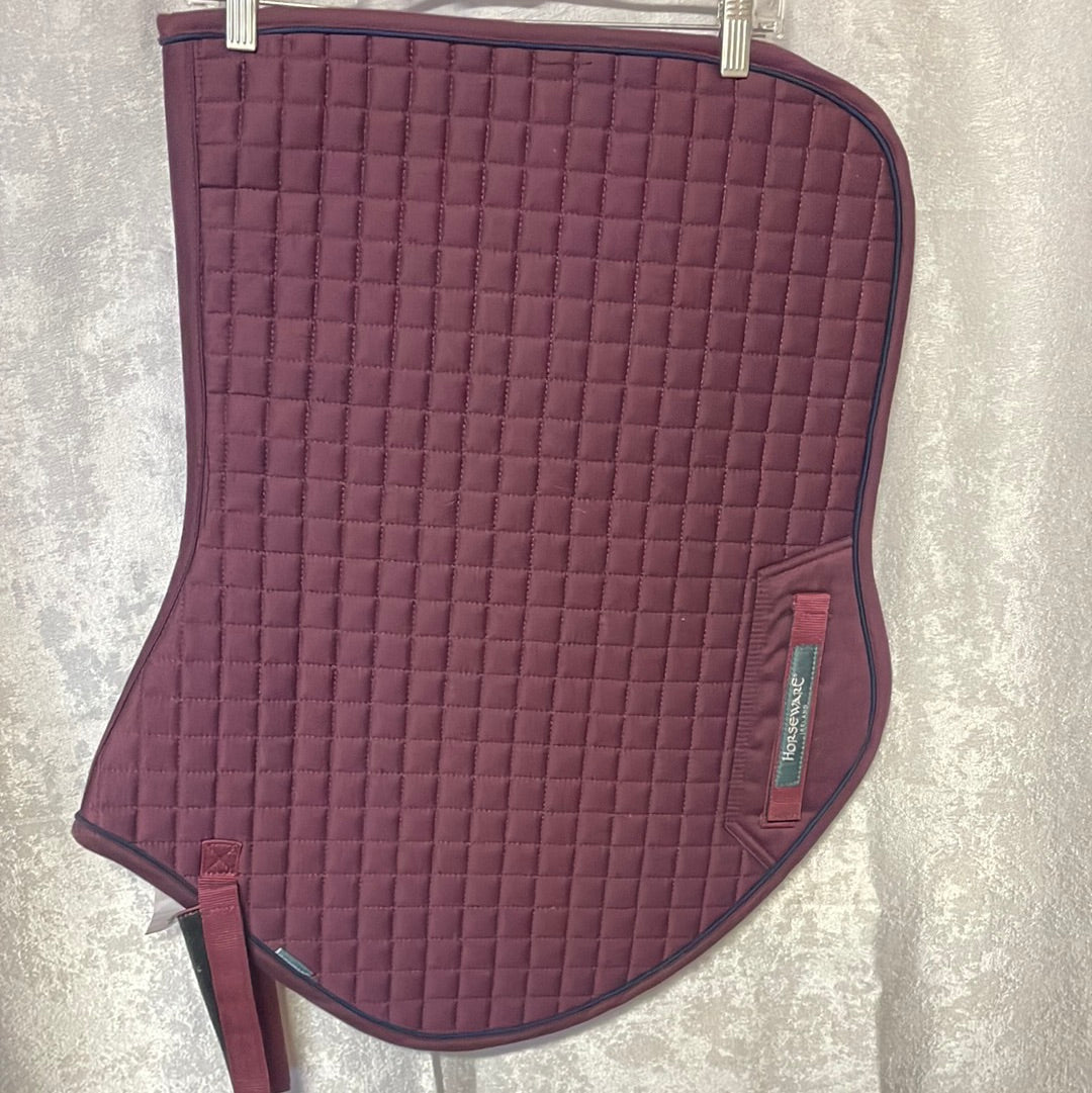 Horseware Sport Close Contact Saddle Pad-Burgundy-Cob/Horse