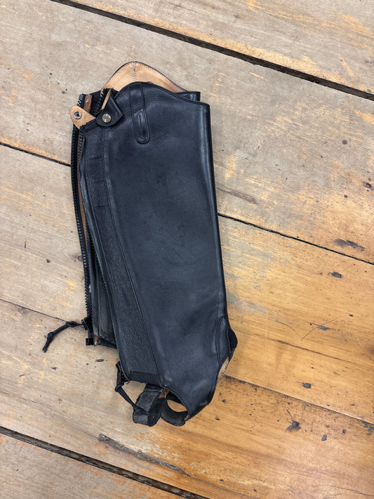 Ariat Leather Half Chaps-Black-Small