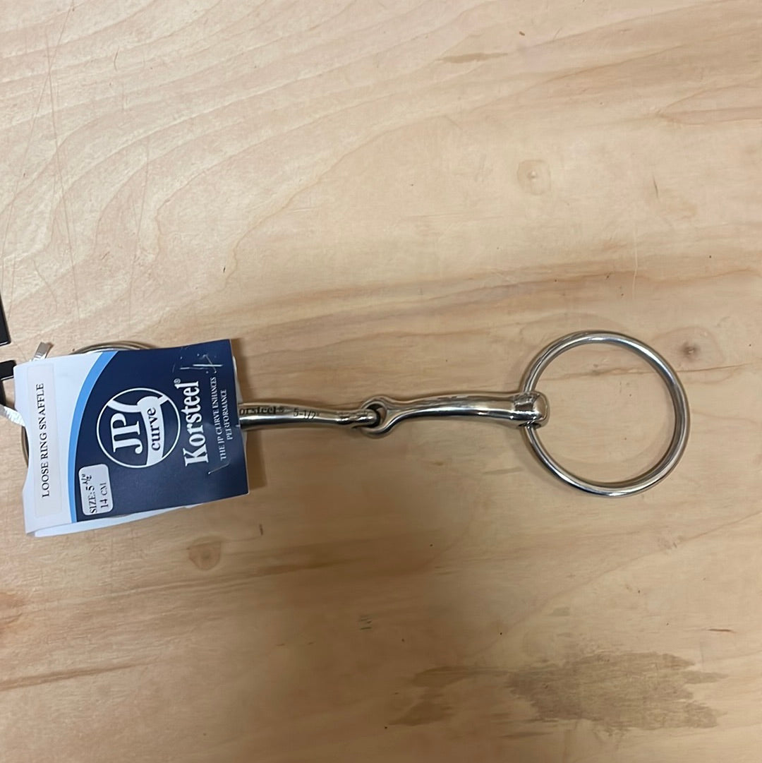 JP Korsteel Stainless Steel Jointed Loose Ring Snaffle