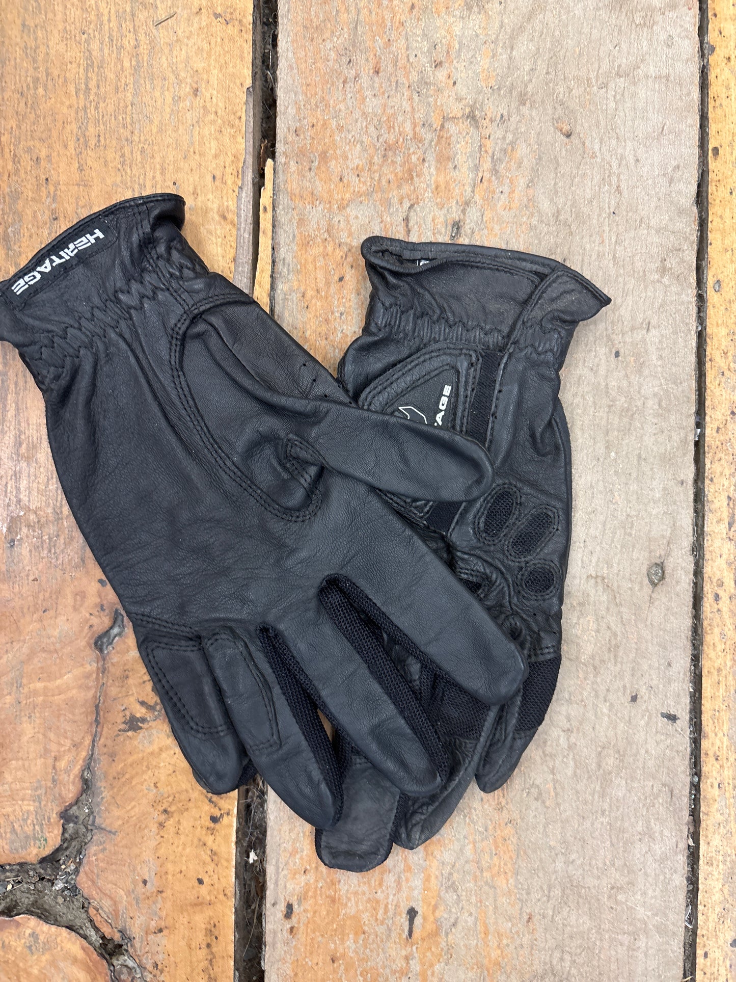 Heritage Leather Riding Gloves-Black-9