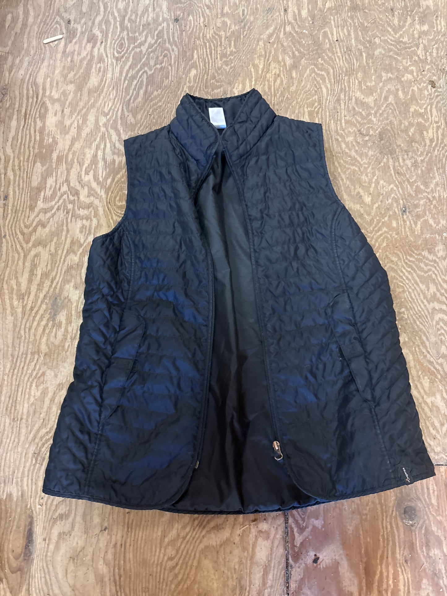 Ladies Decathalon Down Vest-Black-Large