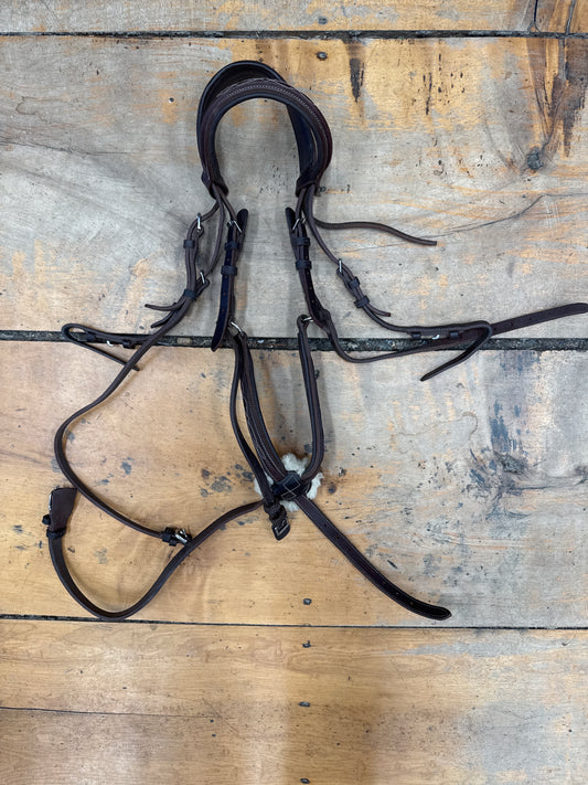 Barnes Tack Figure 8 Bridle-Brown-Full