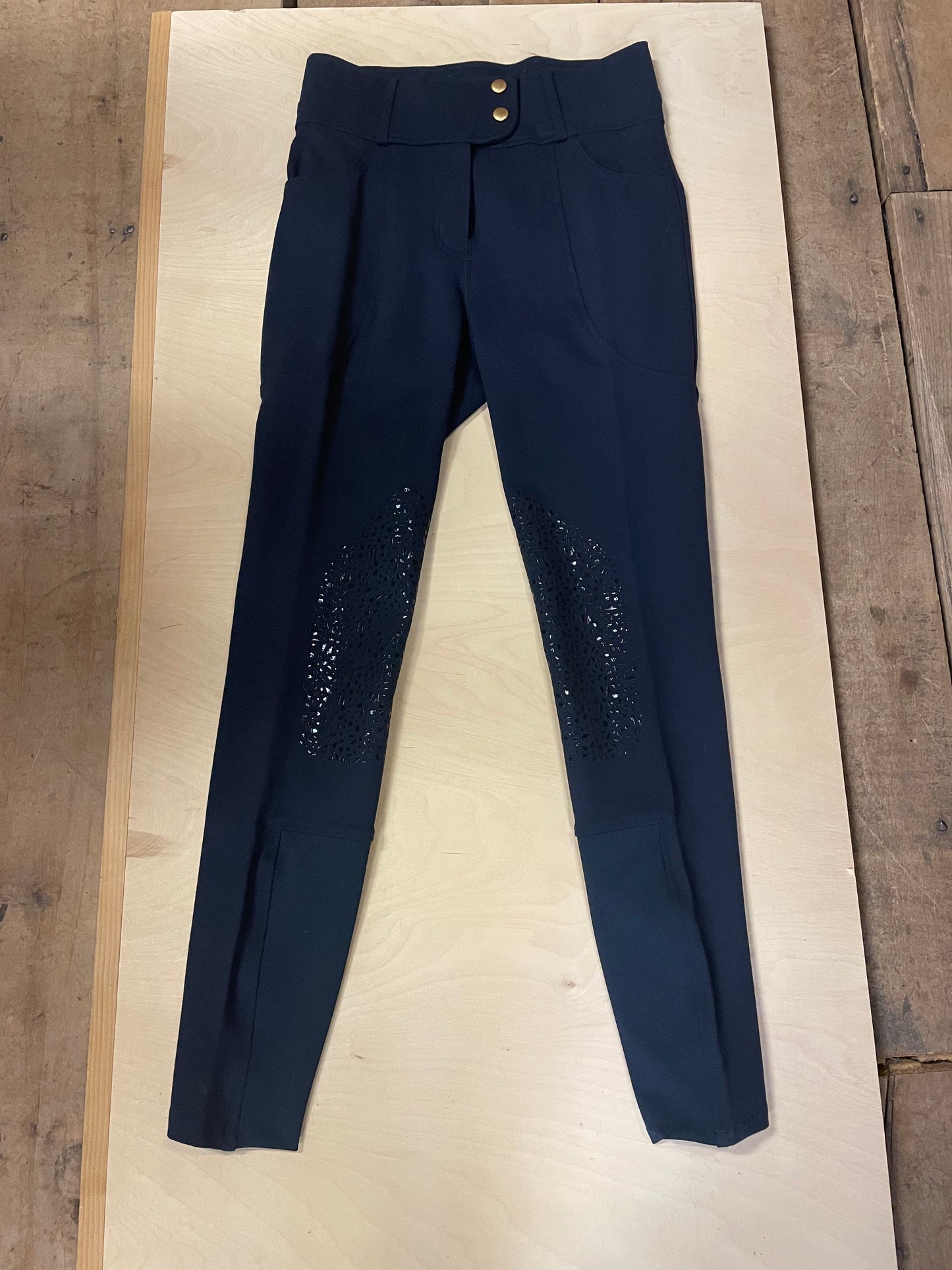 Horze Bella Knee Patch Breech-Dark Navy-26