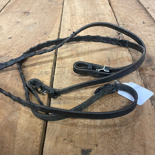 Braided Reins-Black-Full
