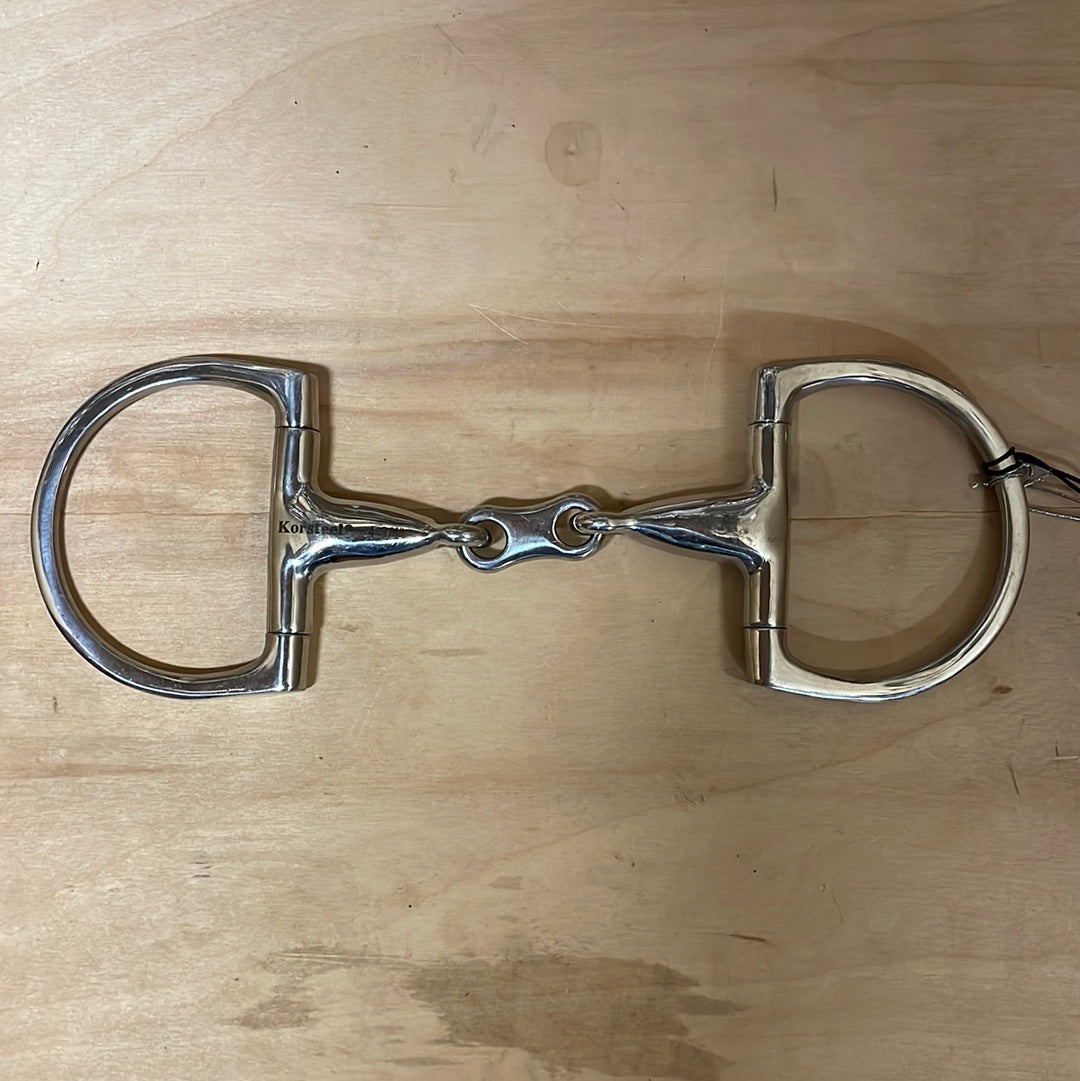 Korsteel Stainless Steel French Link Dee Ring Snaffle-4 3/4"