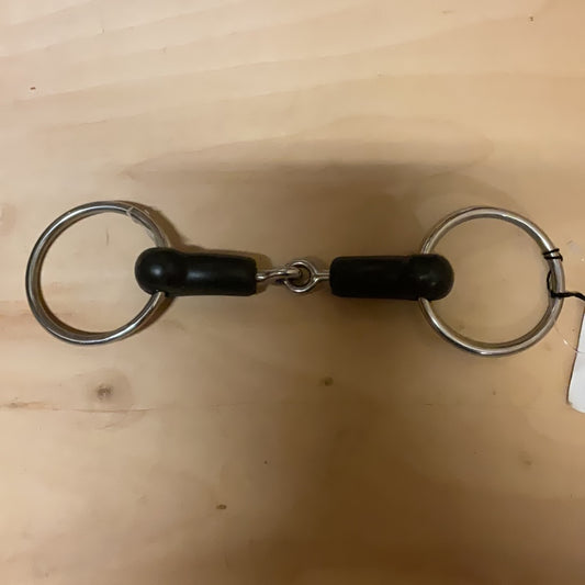 Korsteel Hard Rubber Jointed Loose Ring Snaffle-5"