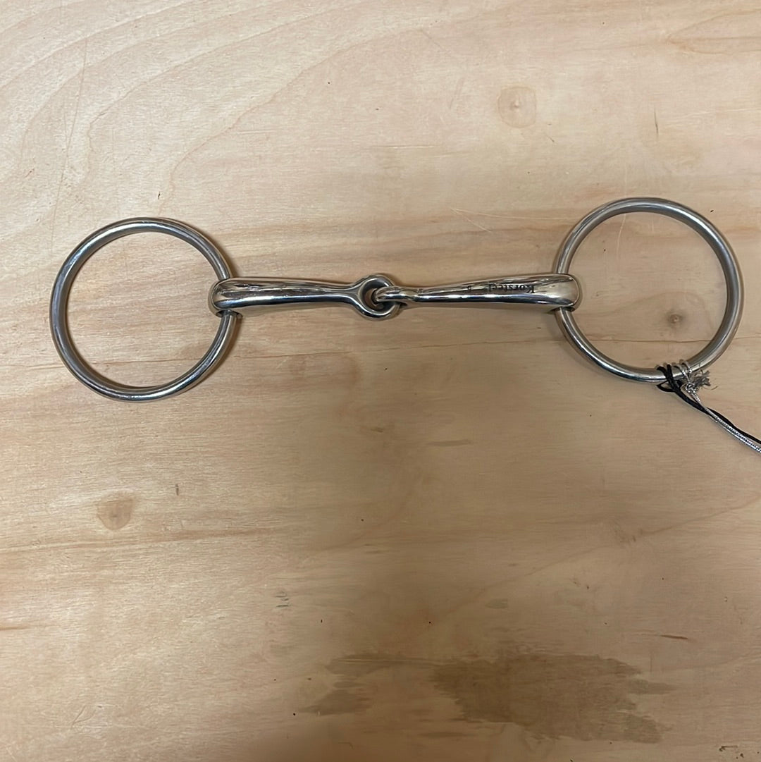 Korsteel Mors à anneau lâche en acier inoxydable à bouche solide articulée de 16 mm