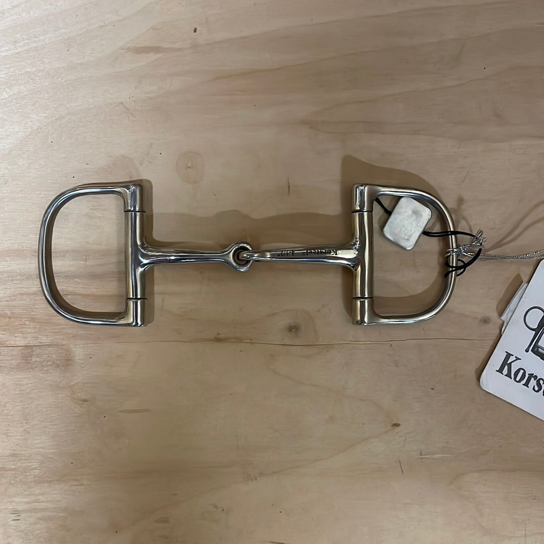 Korsteel Stainless Steel Barrel Dee Ring Snaffle-4 1/2"