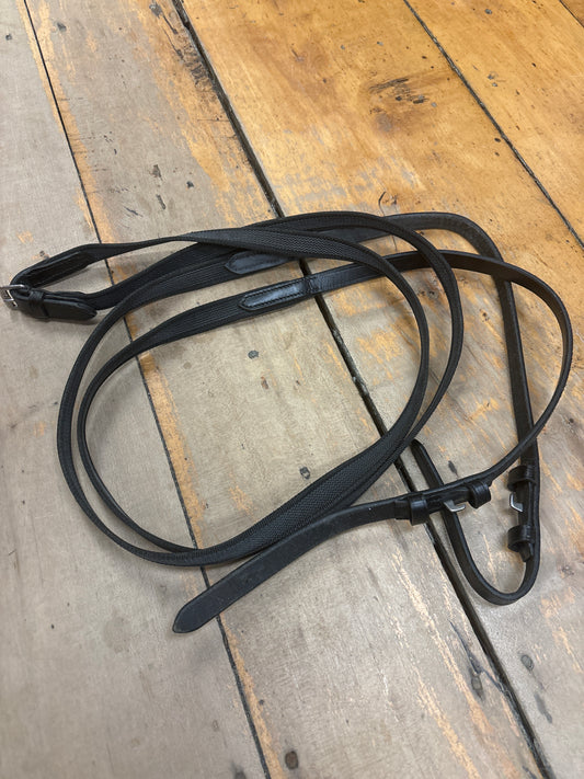 Auven Equestrian Reins-Black