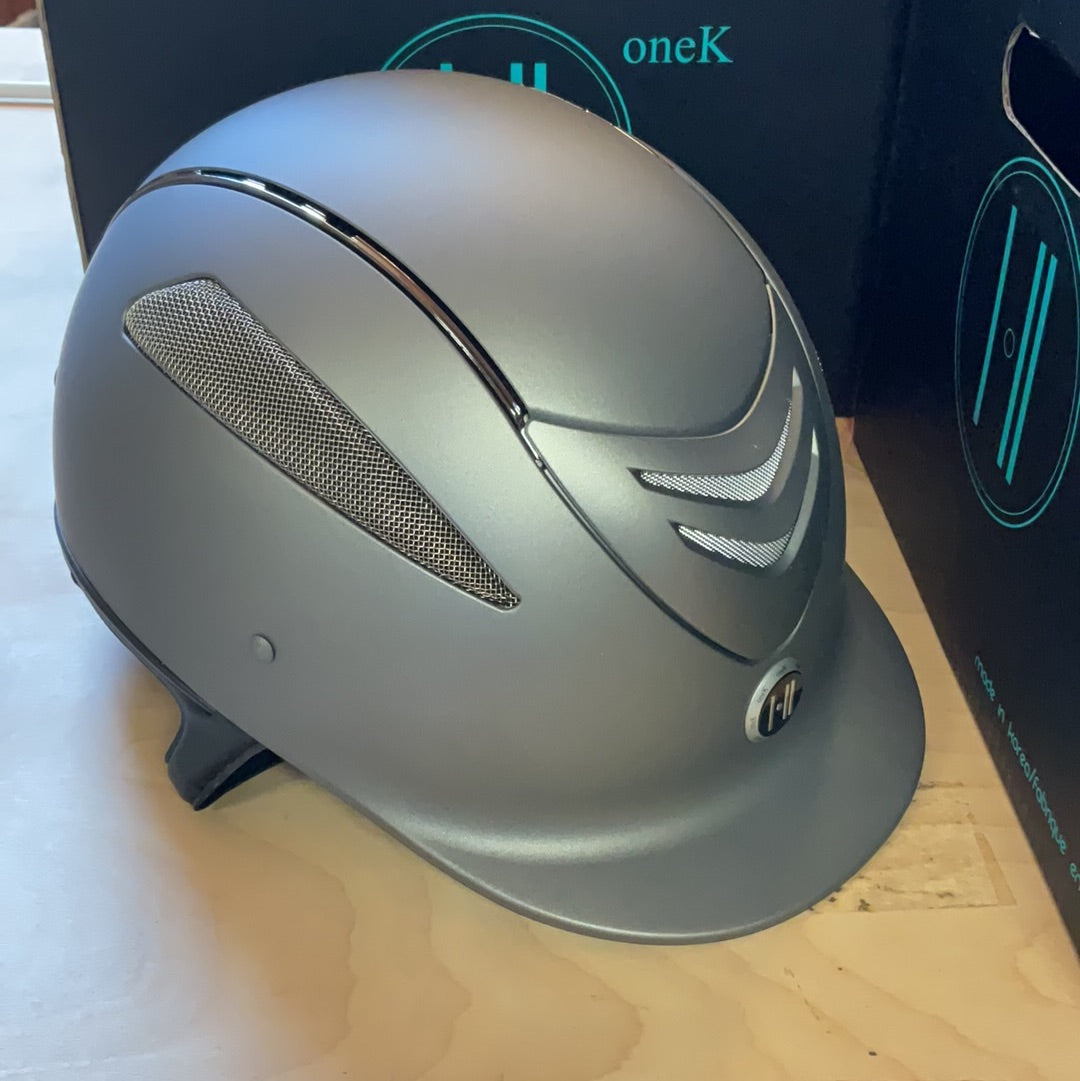 One K Defender Chrome Helmet-Grey Matte-Large