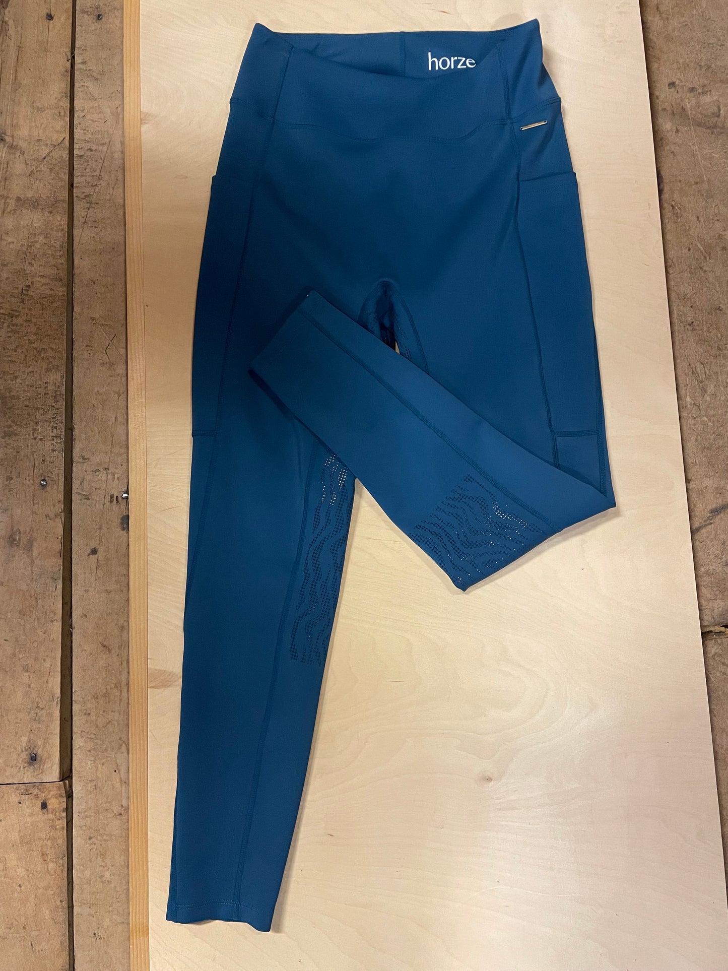 Horze Alyssa High Waist UV Pro Full Seat Tight-Legion Blue-32