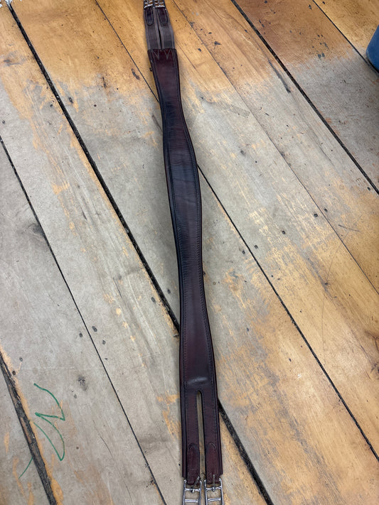Single Elastic Leather Girth-Brown-52”