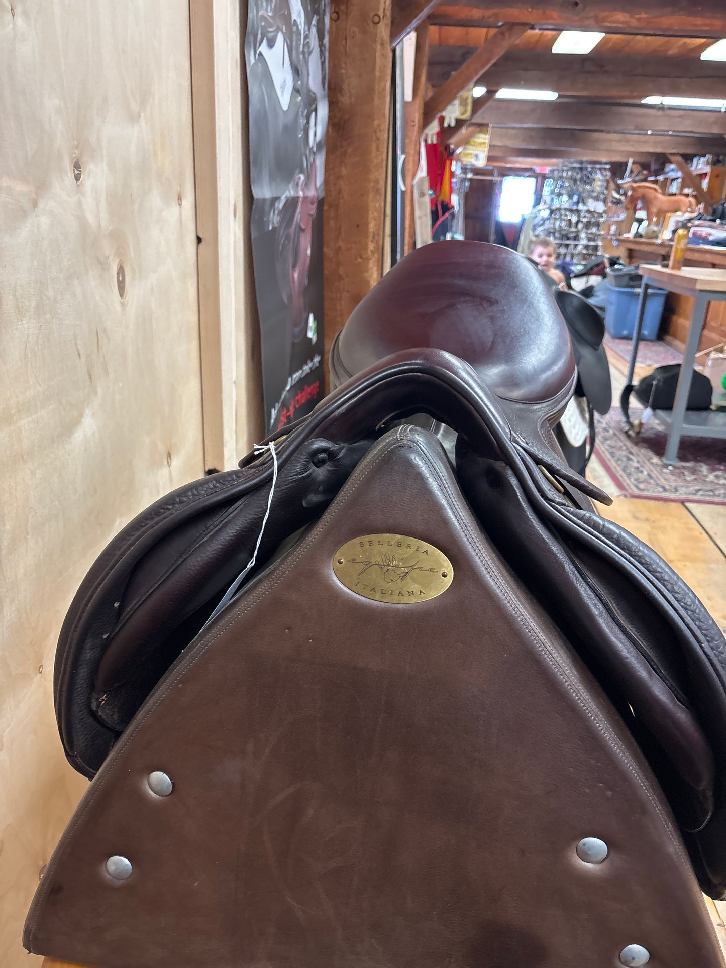 M. Toulouse Denise Jump Saddle-Brown-Adjustable-17.5”