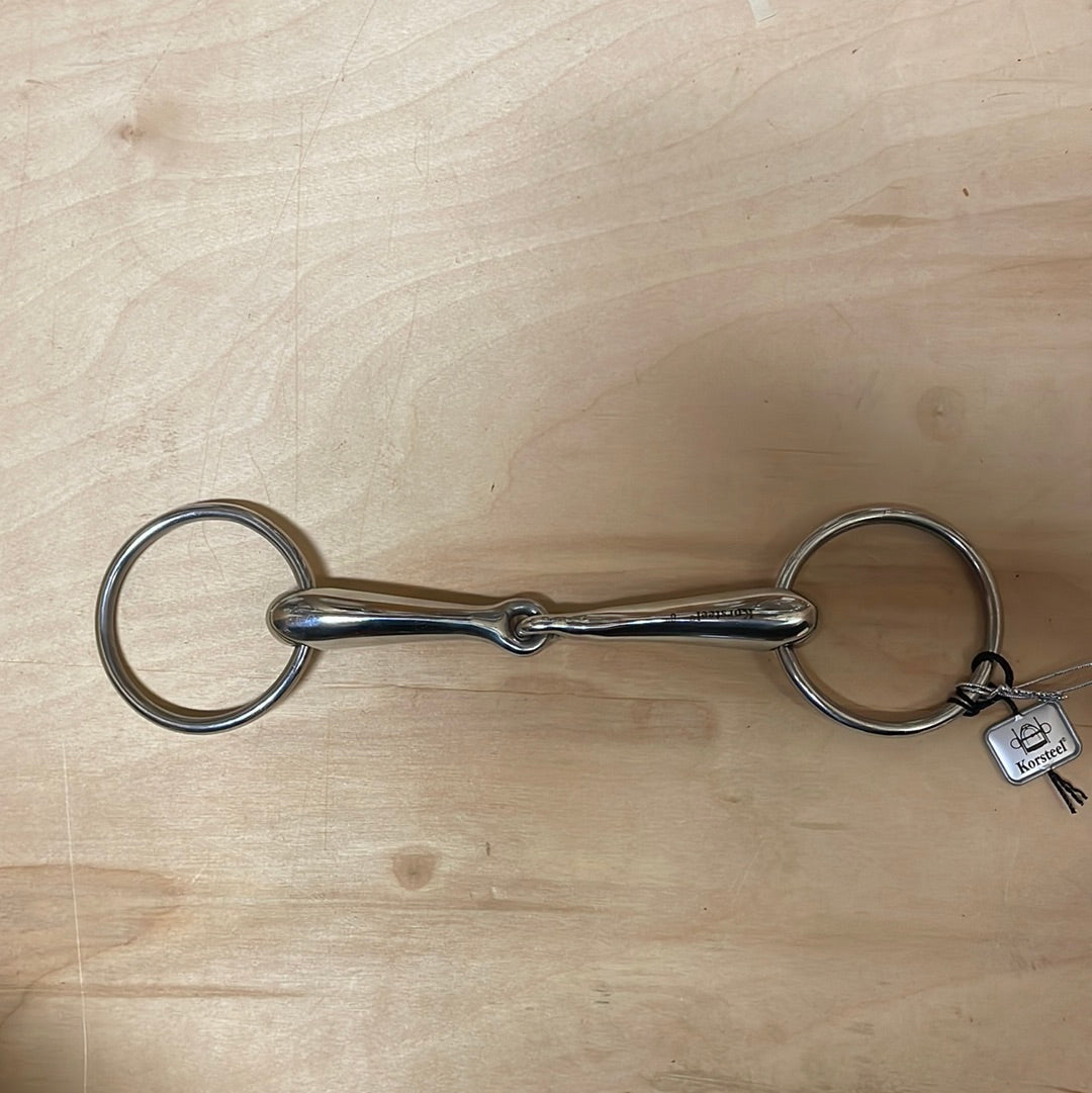 Korsteel Hollow Mouth Medium Weight 20mm Loose Ring Snaffle