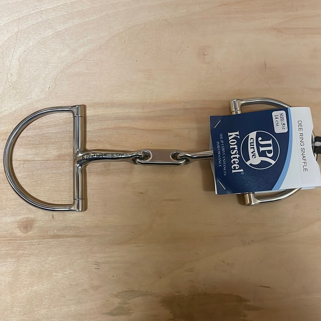 JP Korsteel Stainless Steel Dr Bristol Hunter Dee Ring Snaffle-5 1/2"