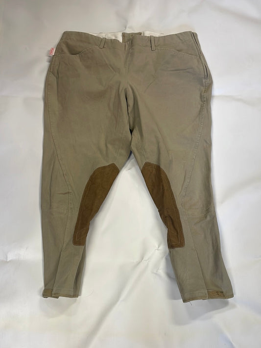 Tailored Sportsman Knee Patch Breeches-Tan-34R