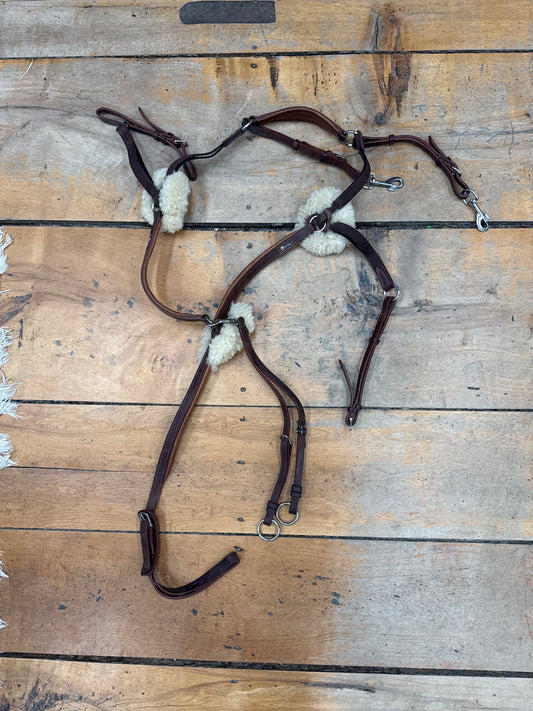 Barnes Tack Breastplate-Brown-Full