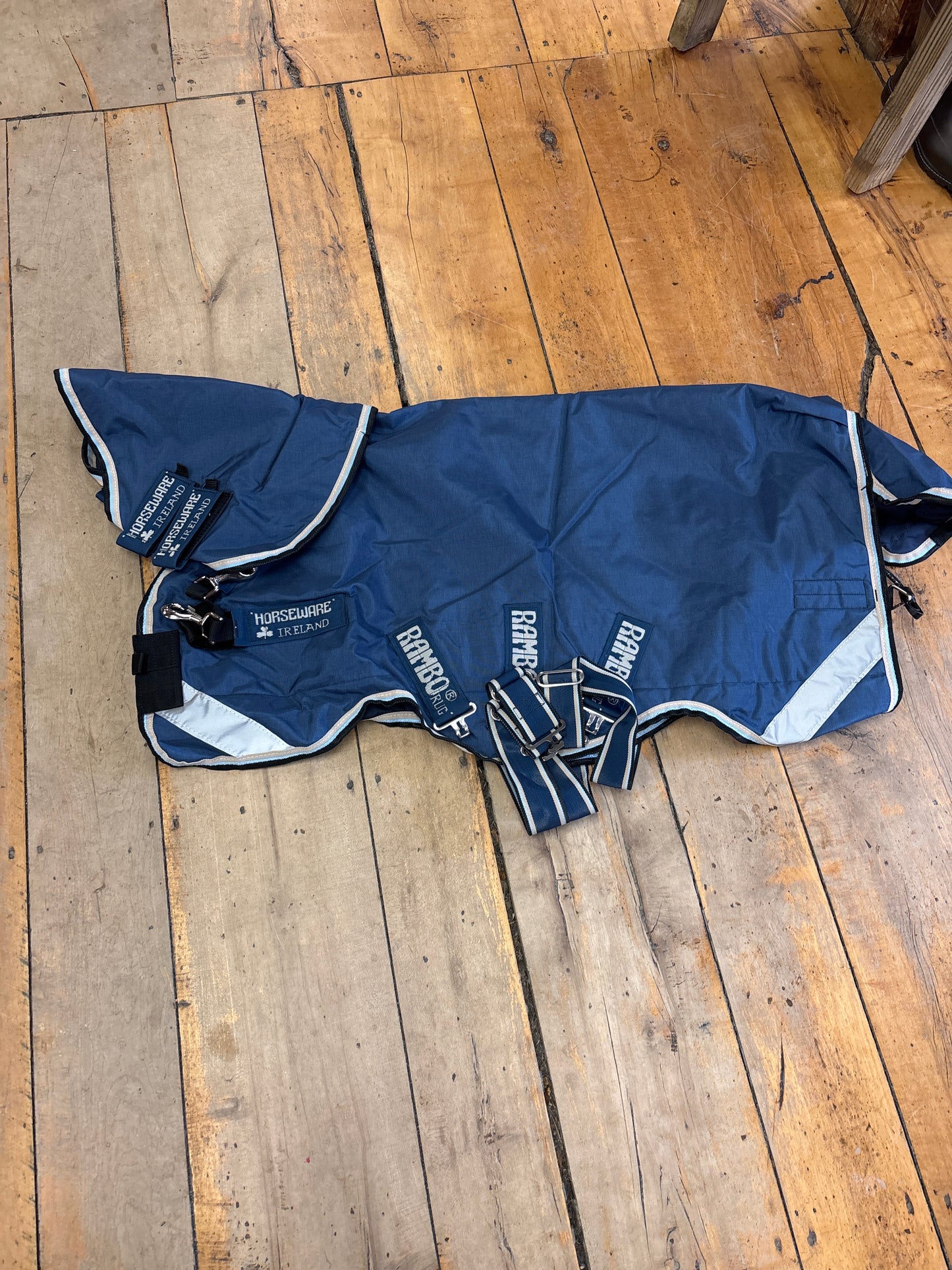 Rambo 150g Turnout Rug-Blue-36”