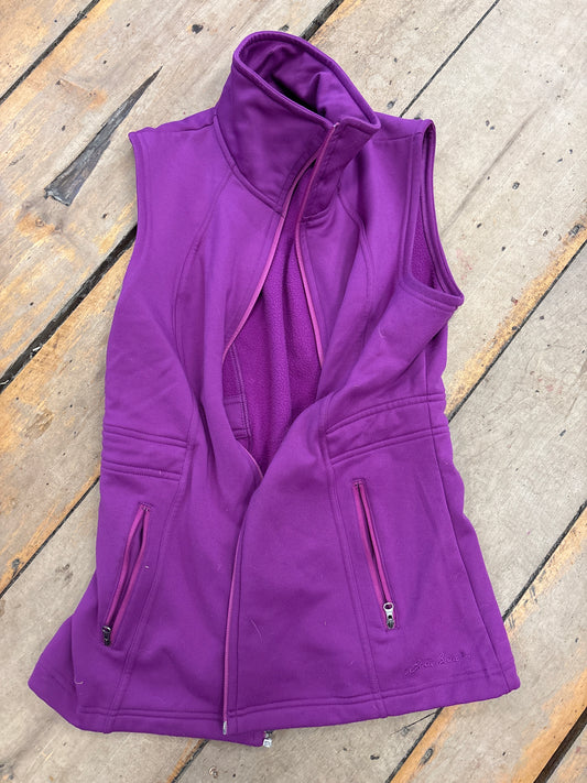 Eddie Bauer Fleece Lined Vest-Magenta-Small