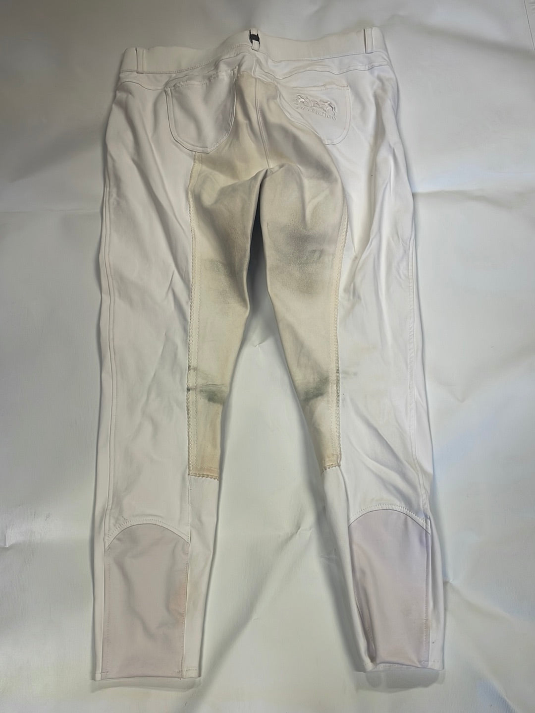B Vertigo Suede Full Seat Breeches-White-32