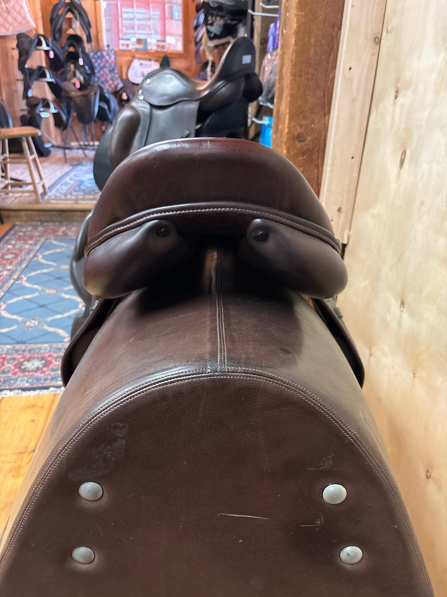 M. Toulouse Denise Jump Saddle-Brown-Adjustable-17.5”