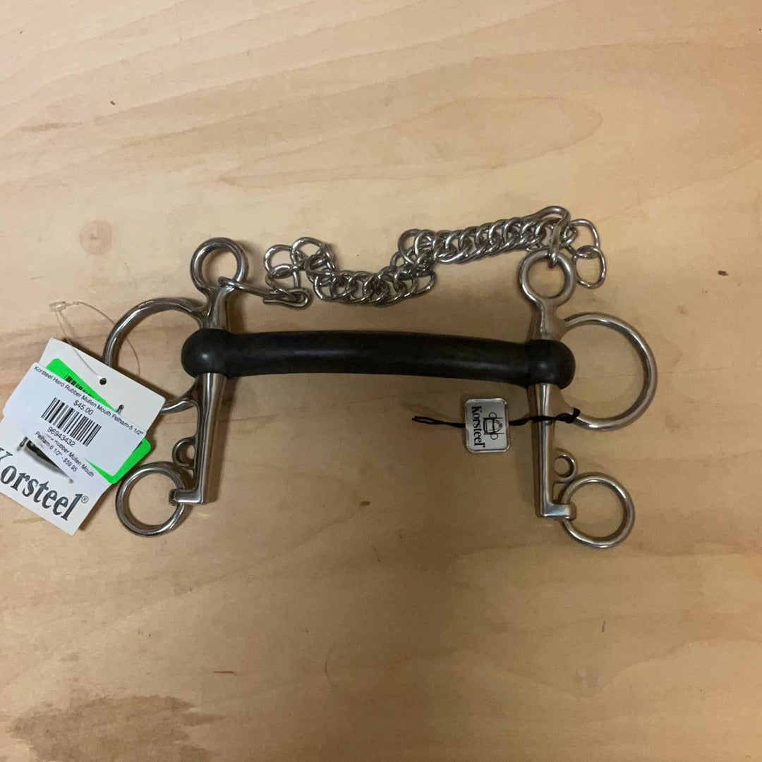 Korsteel Bouche Mullen en caoutchouc dur Pelham-5 1/2"