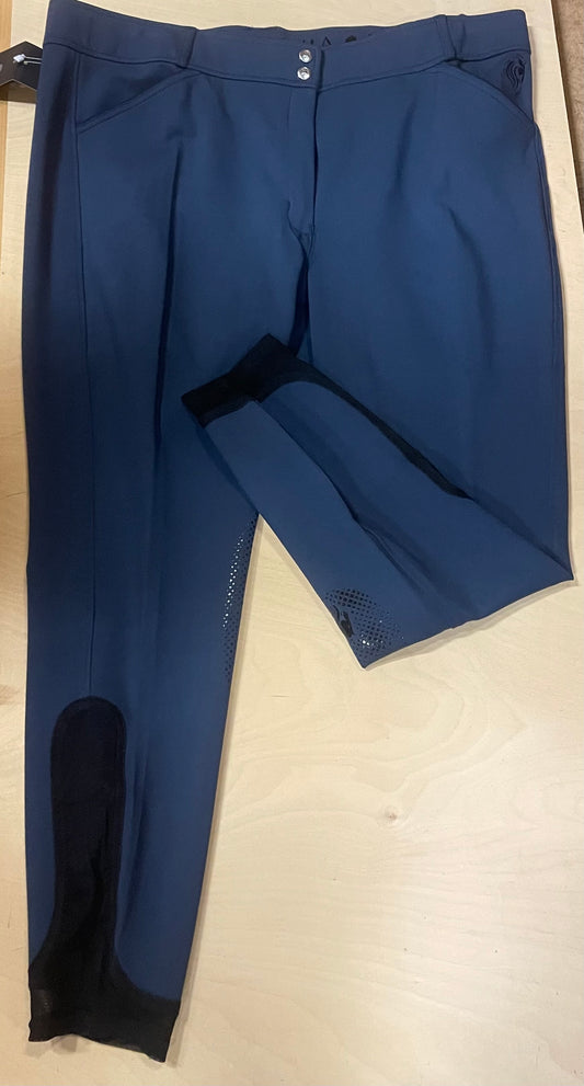 Equinavia Astrid Genouillère en silicone pour culotte d'équitation Bleu 40