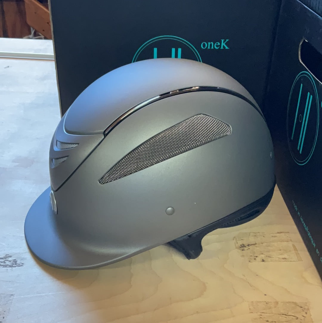 One K Defender Chrome Helmet-Grey Matte-Large