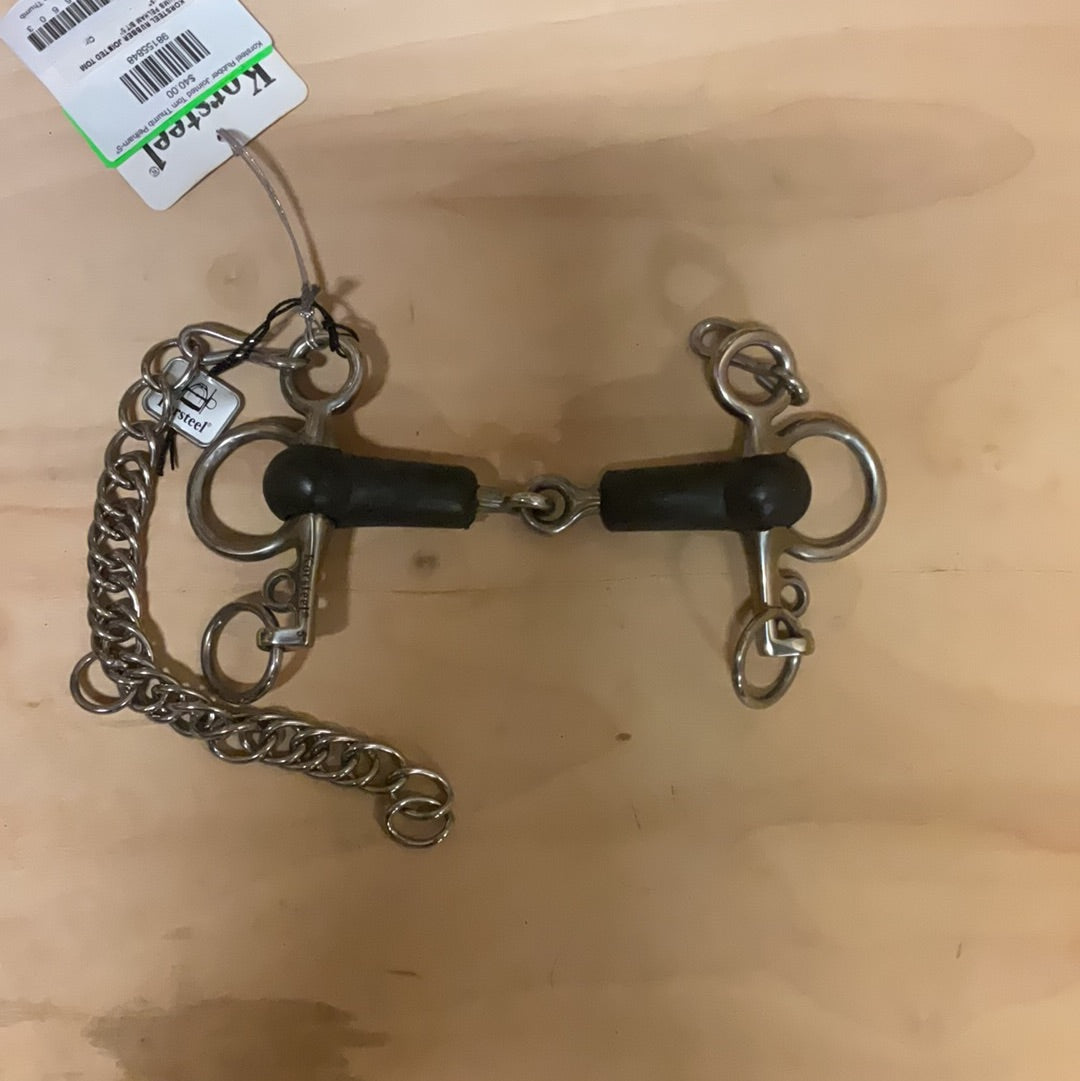 Korsteel Rubber Jointed Tom Thumb Pelham-5"