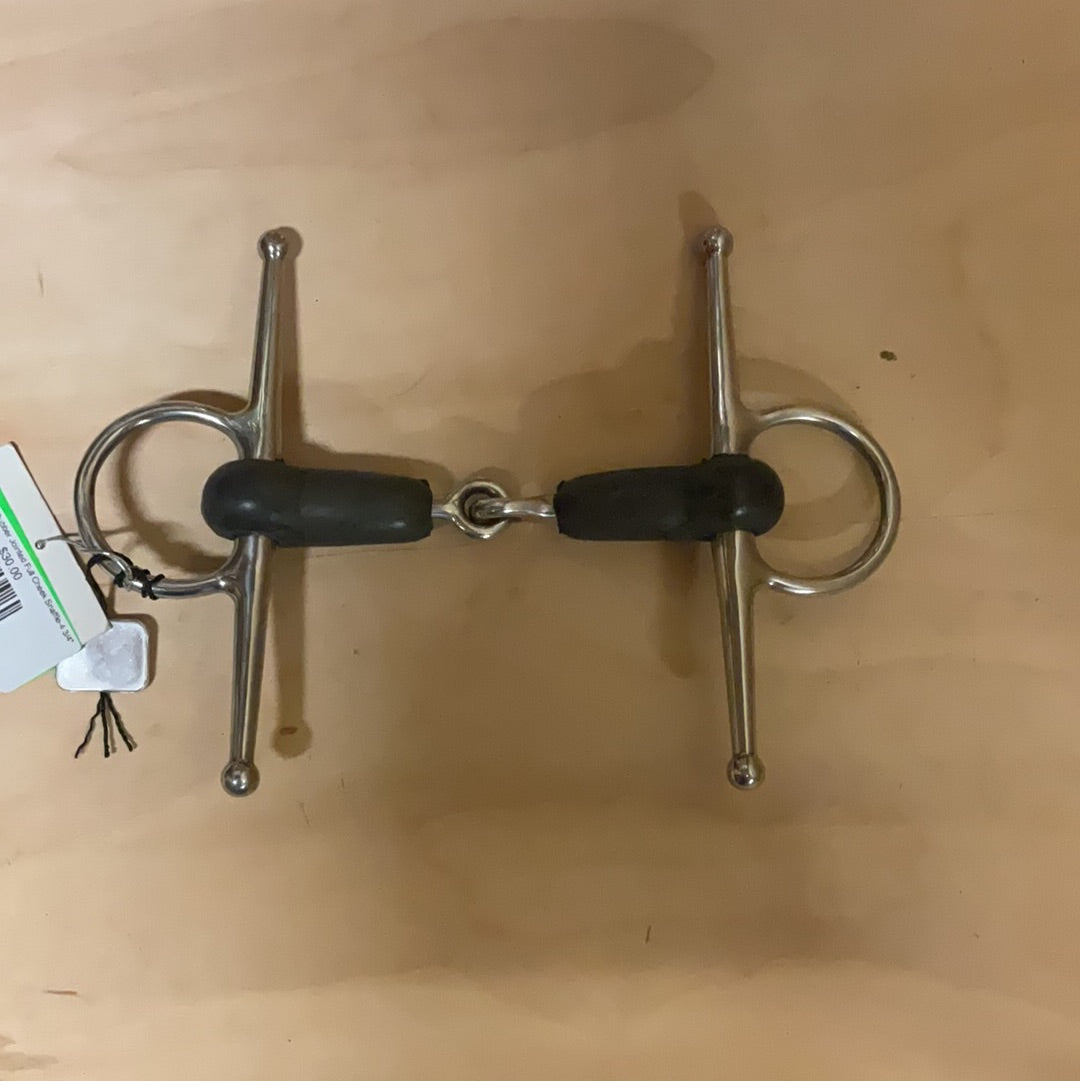 Korsteel Soft Rubber Jointed Full Cheek Snaffle-4 3/4"