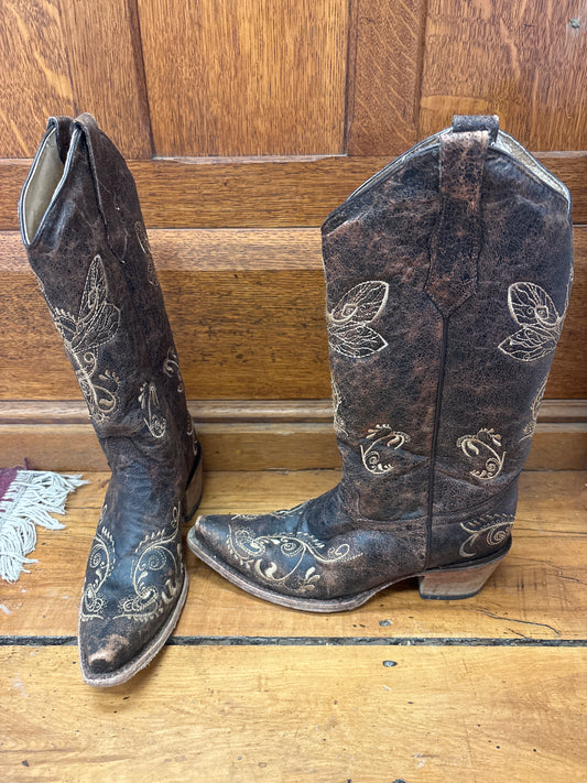 Circle G Cowboy Boots-Ladies 8