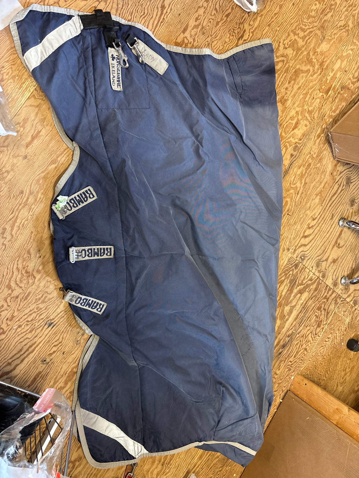 Rambo 200g Turnout Rug-Blue-69”