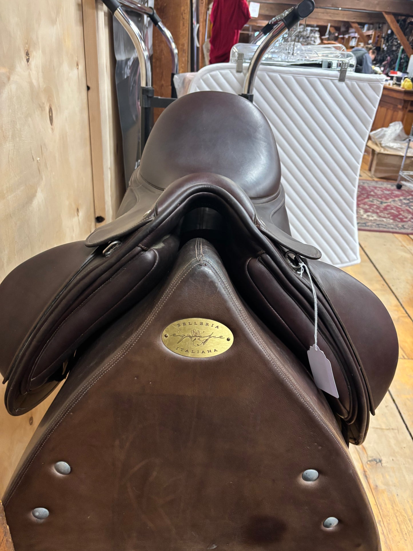 Bates Innova Monoflap Dressage Saddle-Brown-Adjustable-Size 0 (16.5”-17”)