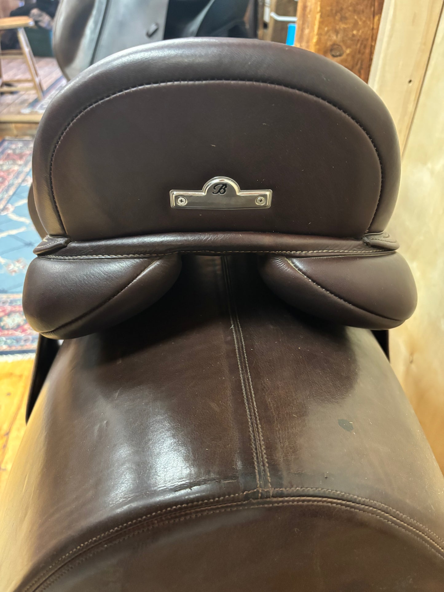 Bates Innova Monoflap Dressage Saddle-Brown-Adjustable-Size 0 (16.5”-17”)