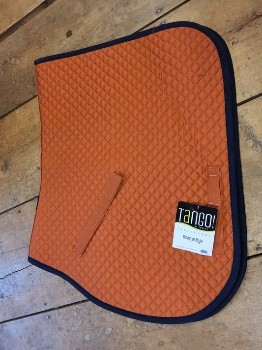 Tango AP Saddle Pad- Orange w/ Navy Trim